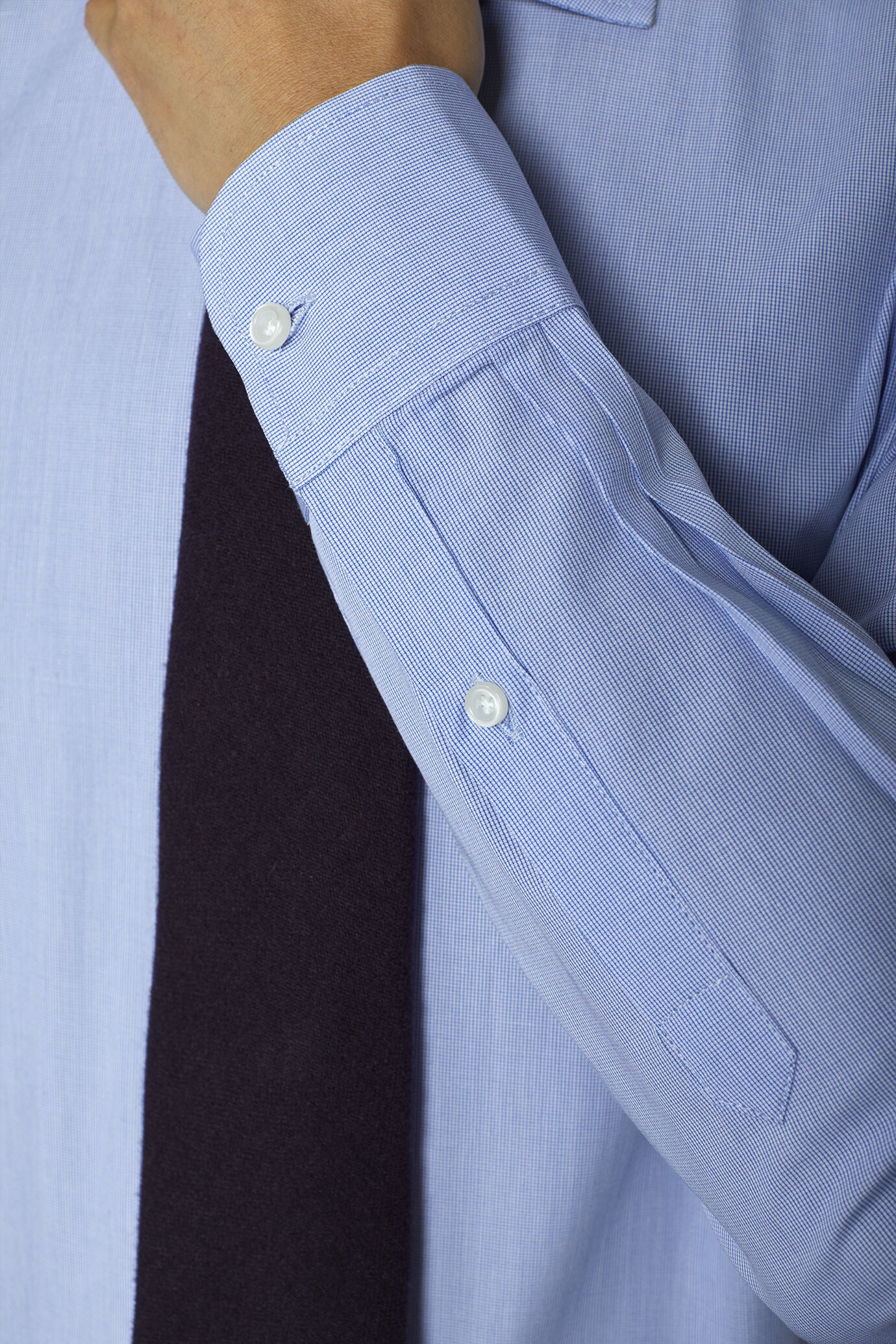 Men's checkered slim fit french collar regular shirt