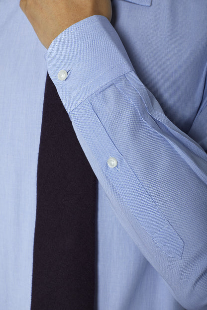Men's checkered slim fit french collar regular shirt