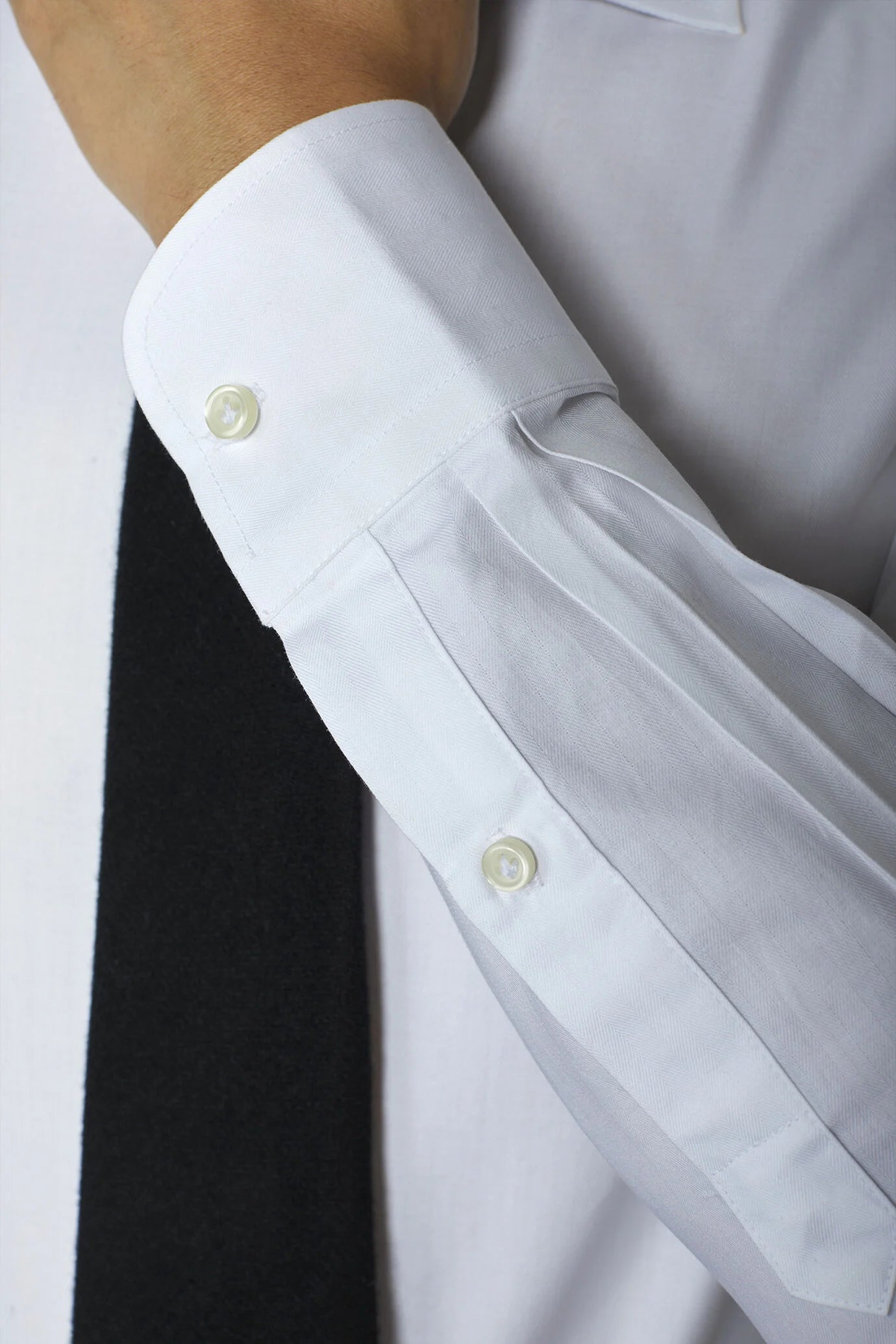 Men's slim fit french collar classic shirt barbed fabric