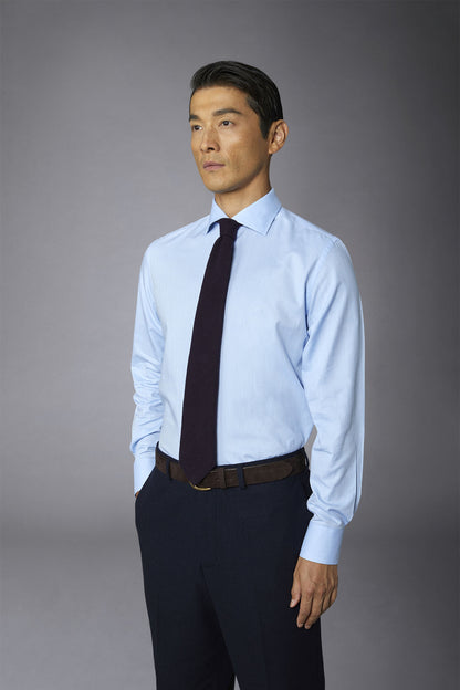 Men's slim fit french collar classic shirt barbed fabric