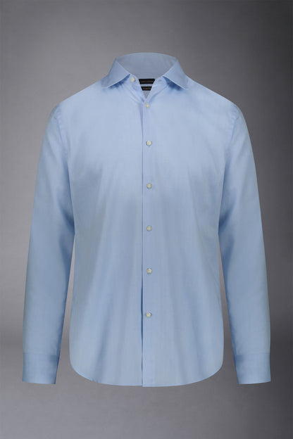 Men's slim fit french collar classic shirt barbed fabric