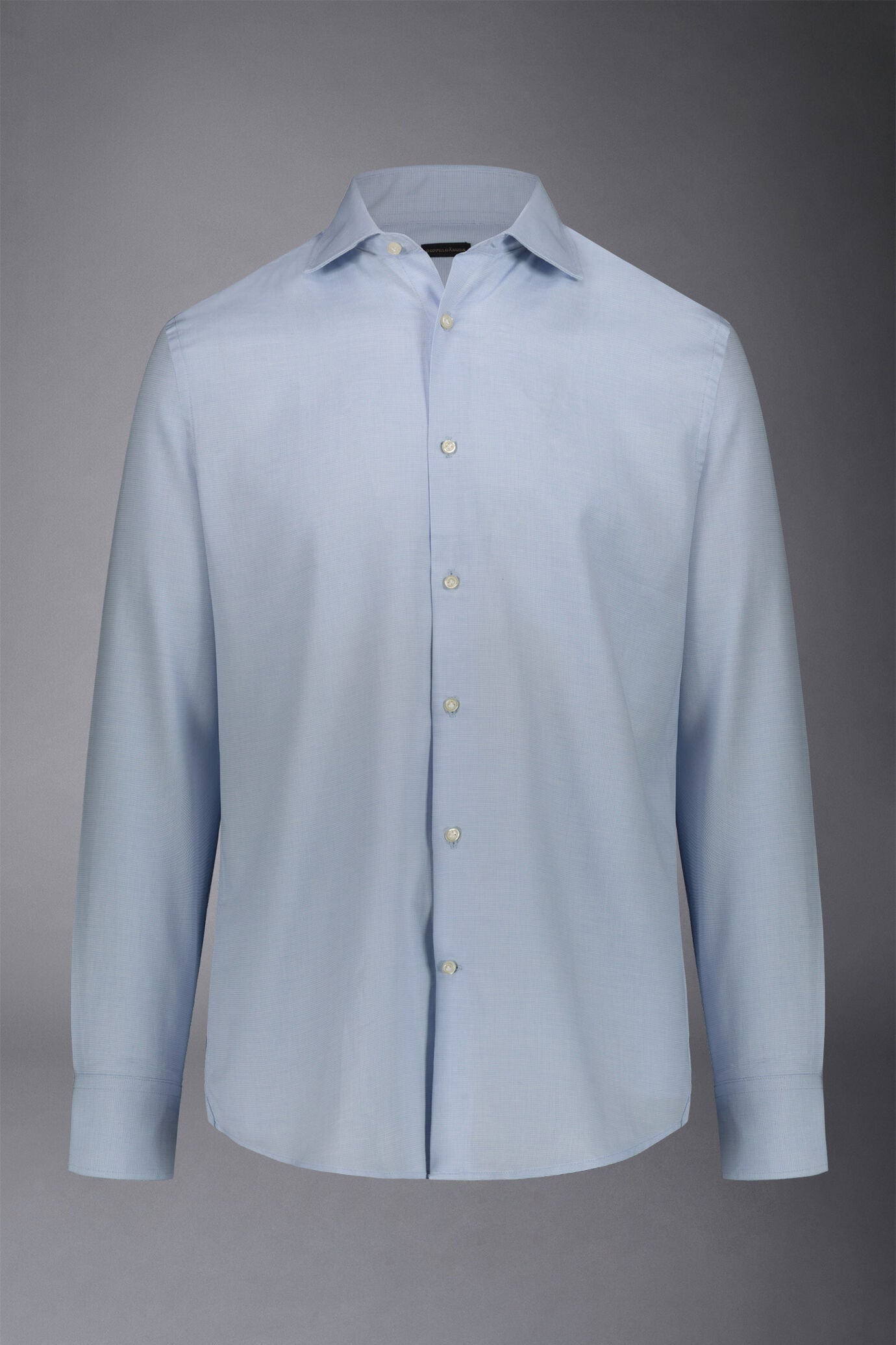 Men's regular fit french collar classic shirt dobby fabric