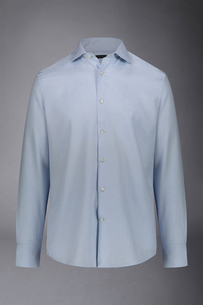 Men's regular fit french collar classic shirt dobby fabric