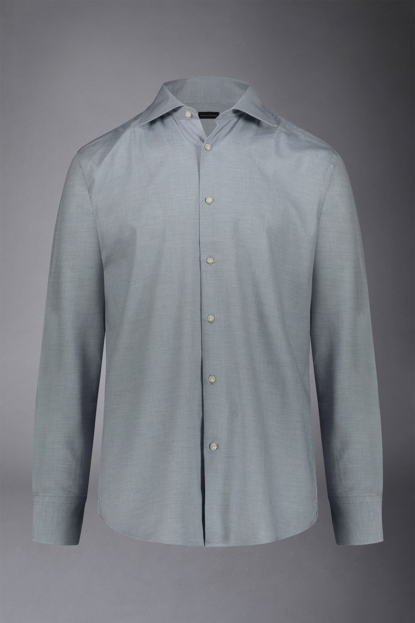 Men's regular fit french collar classic shirt dobby fabric