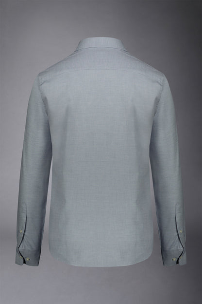 Men's regular fit french collar classic shirt dobby fabric