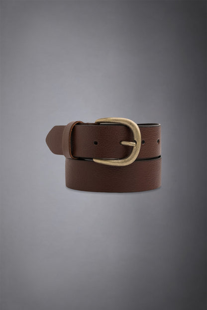 Men's belt covered in embossed leather made in italy