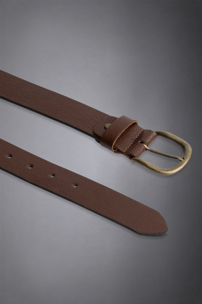 Men's belt covered in embossed leather made in italy