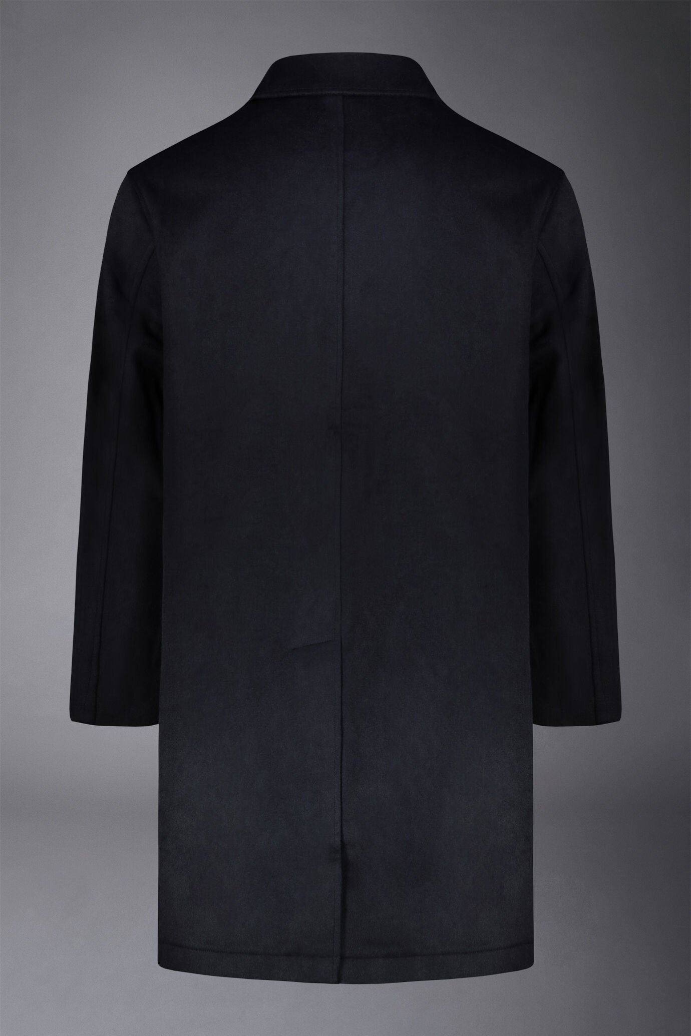 Men's wool-blend single-breasted checked loden coat