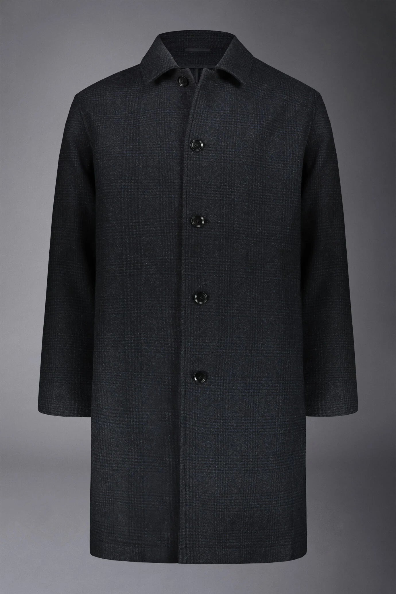 Men's wool-blend single-breasted checked