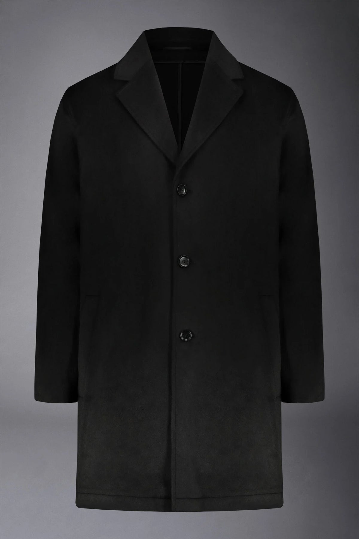 Men's classic single-breasted wool blend coat