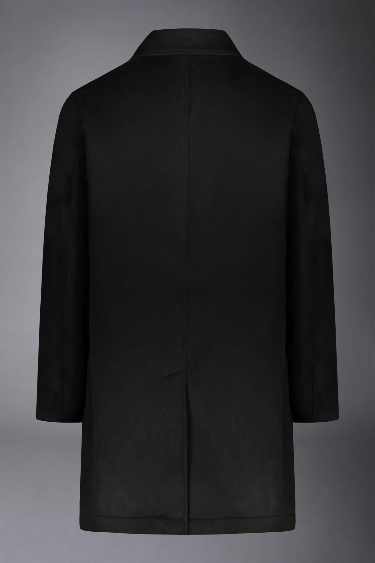 Men's classic single-breasted wool blend coat