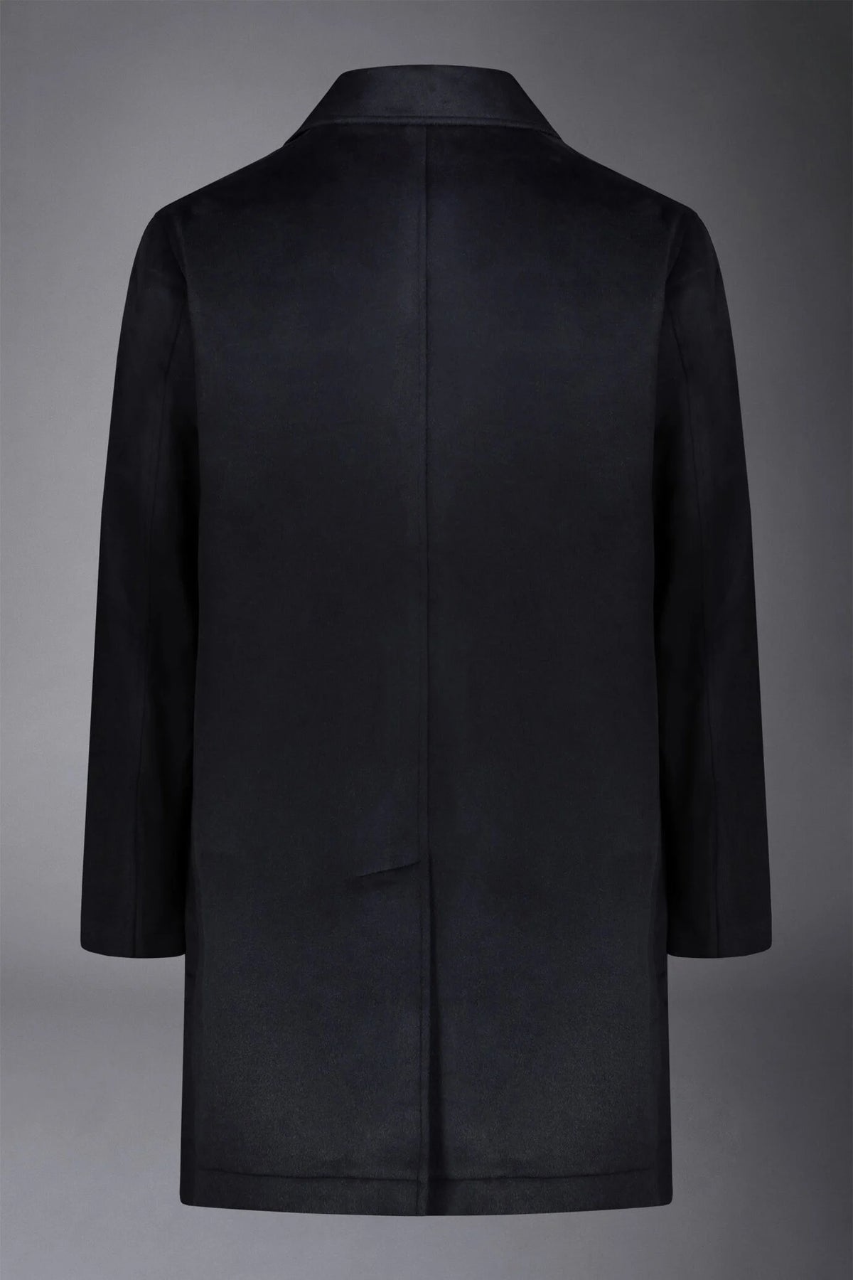 Men's classic single-breasted wool blend coat