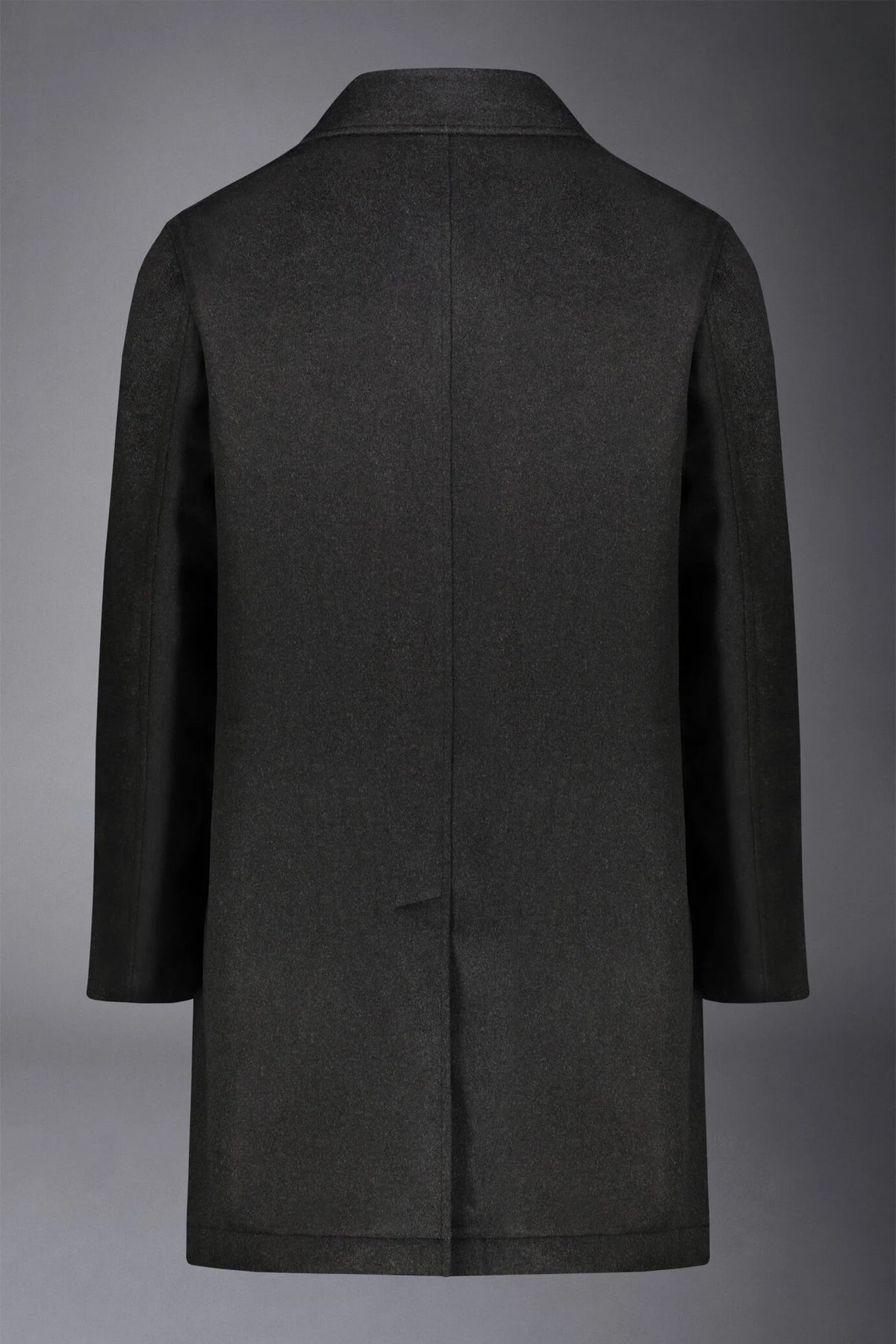 Men's classic single-breasted wool blend coat