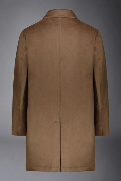 Men's classic single-breasted wool blend coat