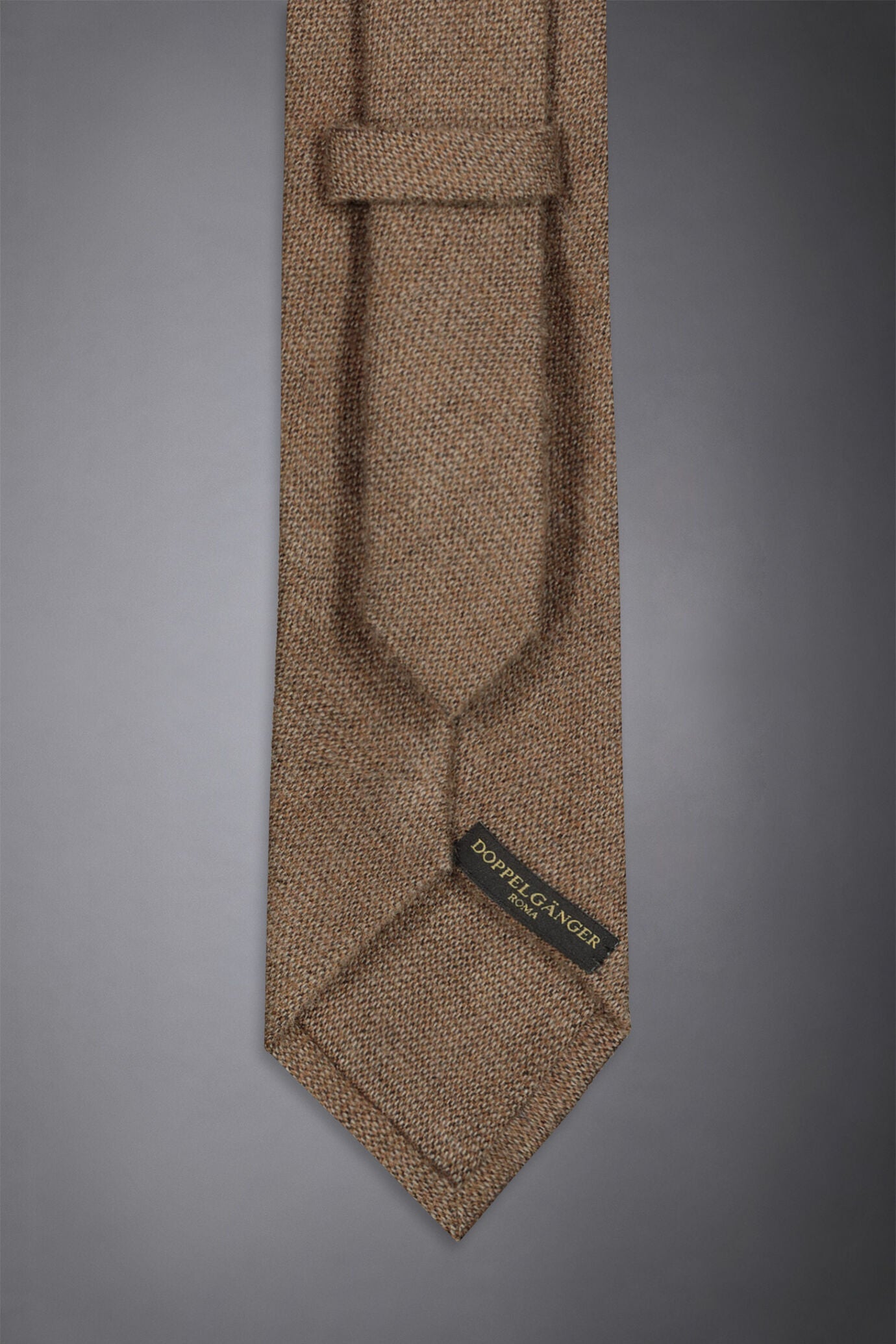 Men's solid color wool blend tie