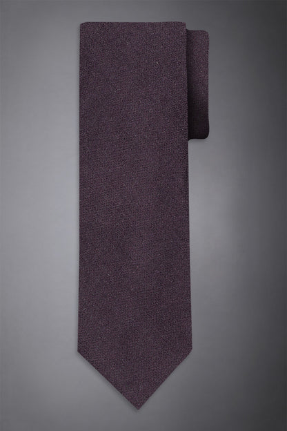 Men's solid color wool blend tie