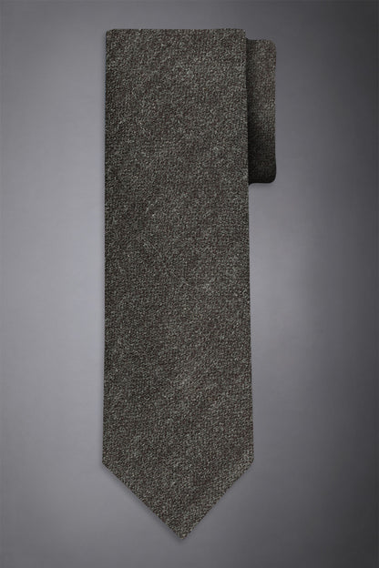 Men's solid color wool blend tie