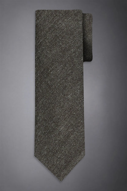 Men's solid color wool blend tie