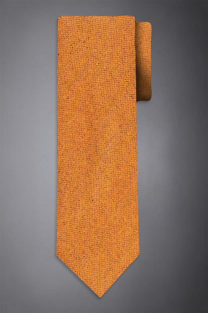 Men's solid color wool blend tie