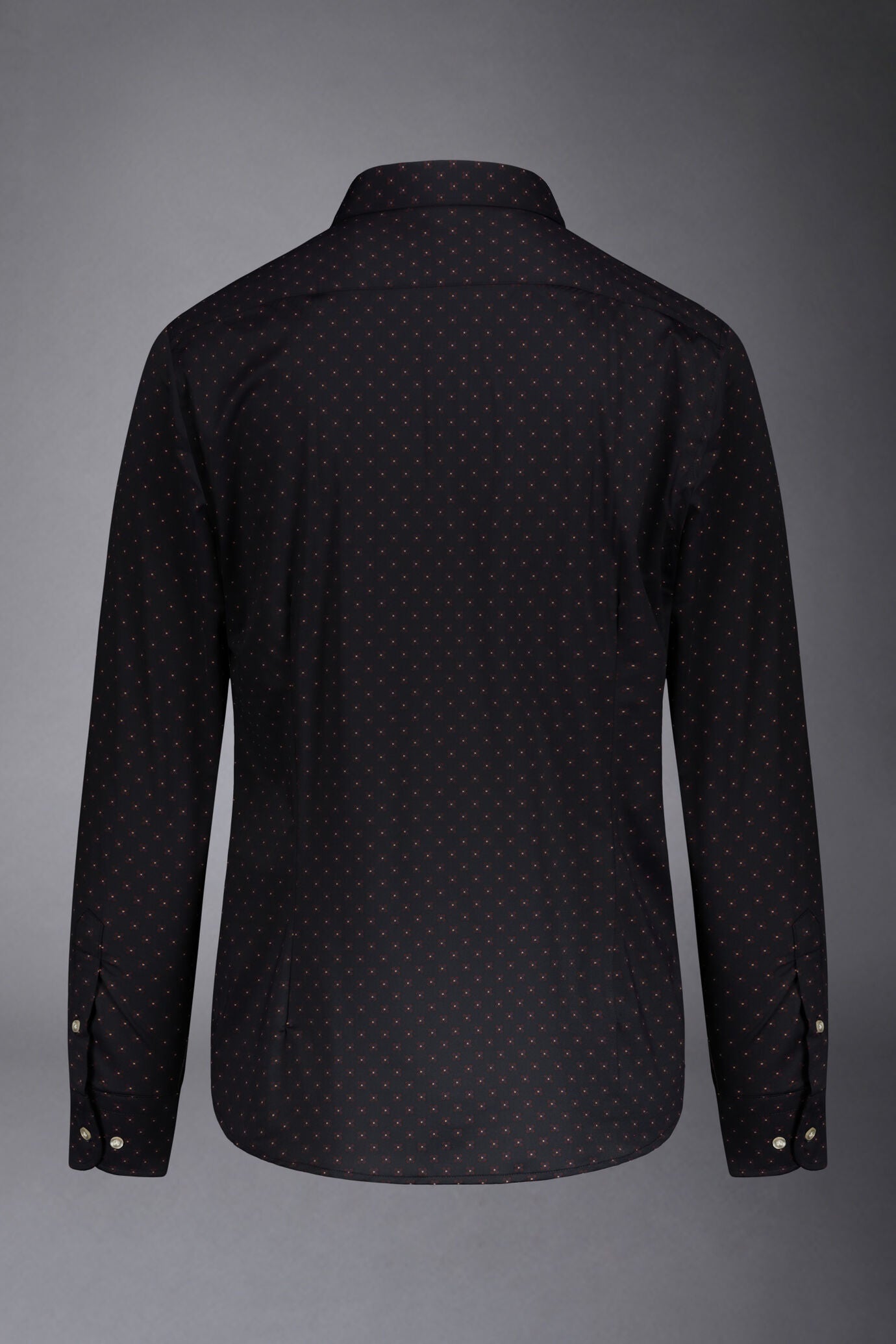 Classic genderless technical comfort fit shirt patterned fabric