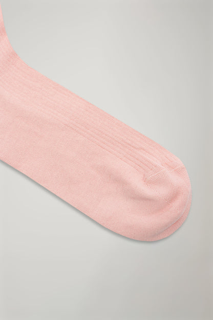 Men’s long sock in solid color ribbed knit