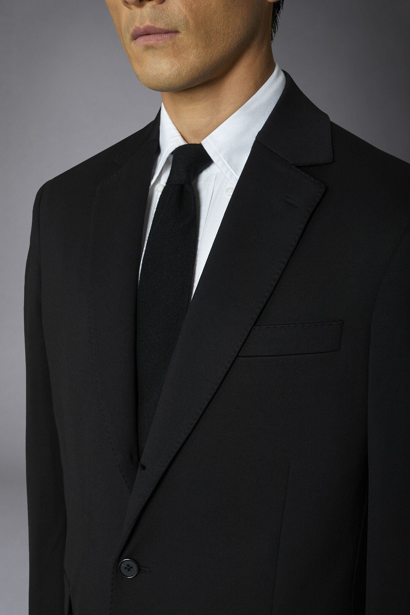 Men's single-breasted jacket in jersey regular fit