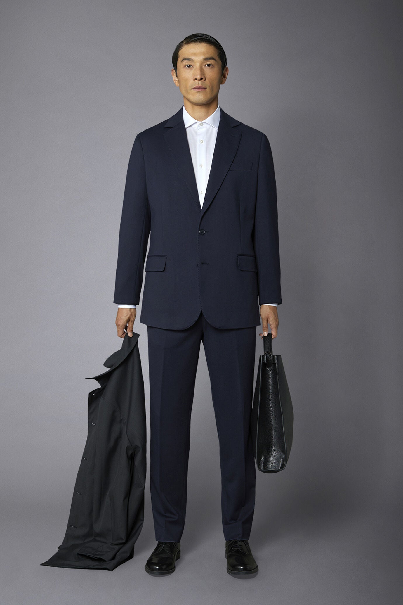 Men's single-breasted jacket in jersey regular fit