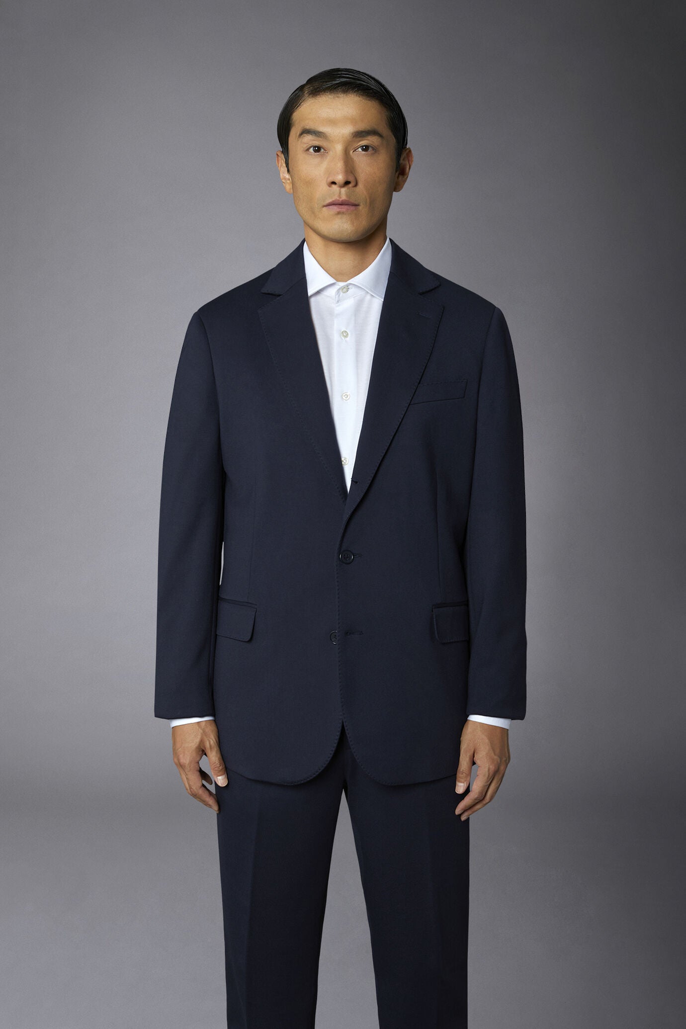 Men's single-breasted jacket in jersey regular fit