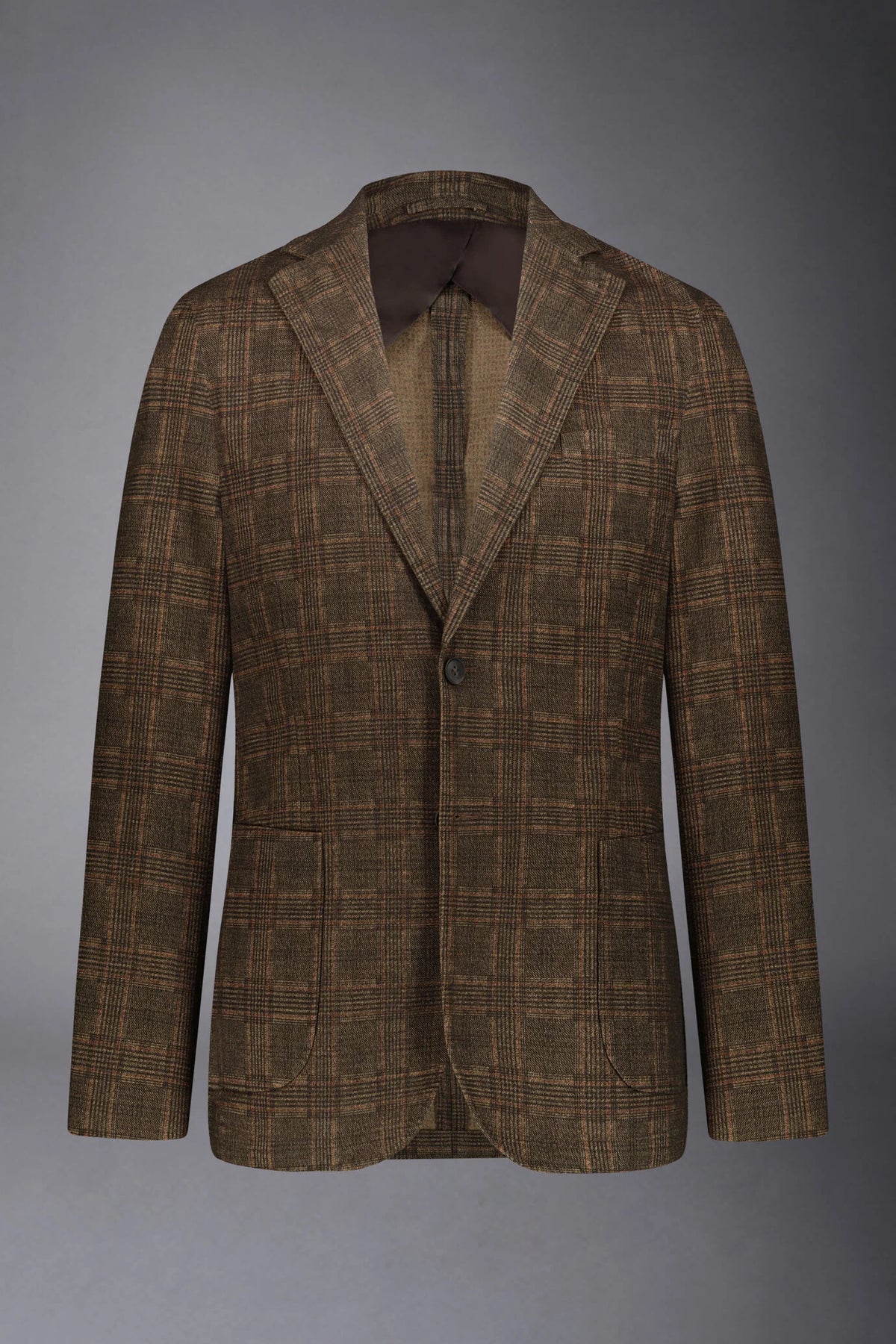 Regular fit genderless single-breasted jacket Prince of Wales fabric