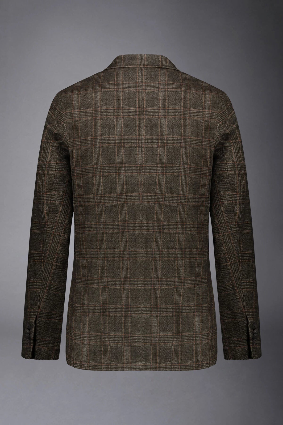 Regular fit genderless single-breasted jacket Prince of Wales fabric