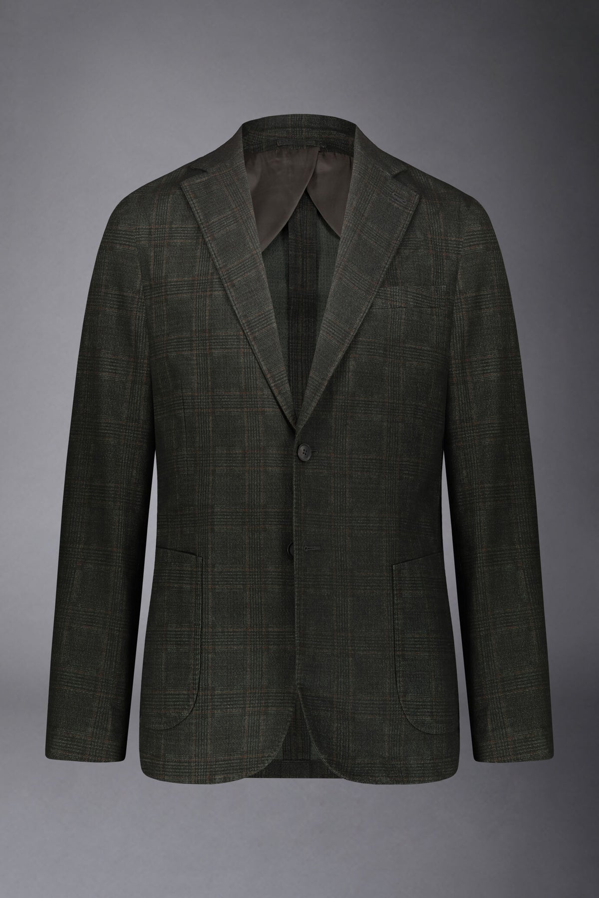 Regular fit genderless single-breasted jacket Prince of Wales fabric