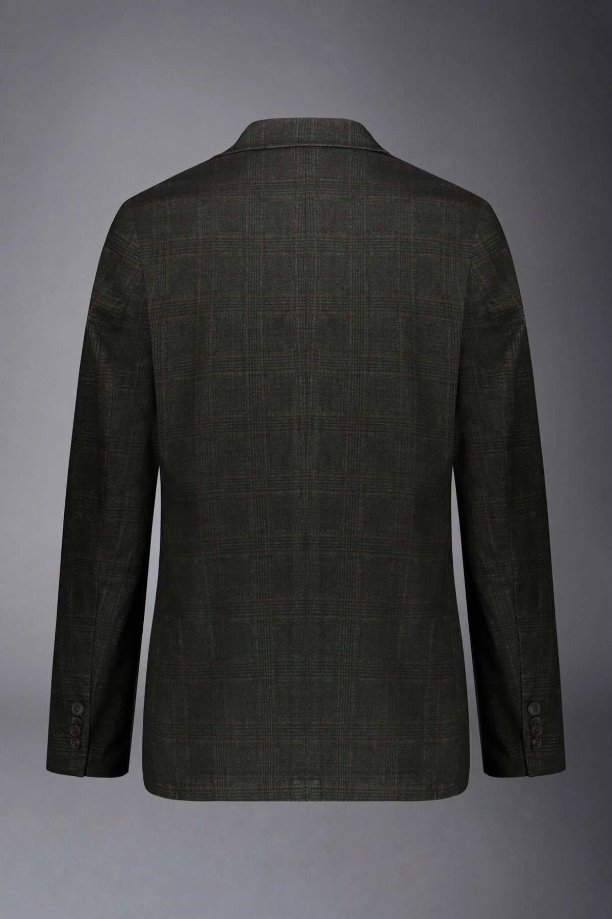 Regular fit genderless single-breasted jacket Prince of Wales fabric