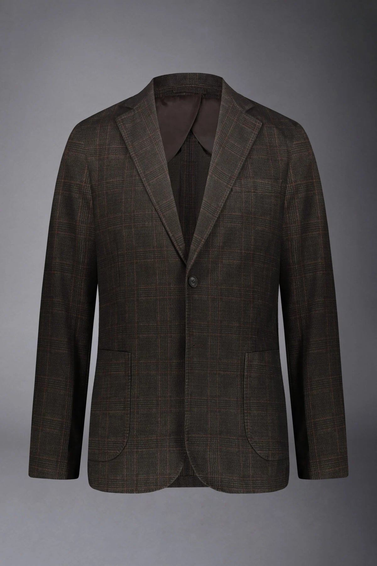 Regular fit genderless single-breasted jacket Prince of Wales fabric