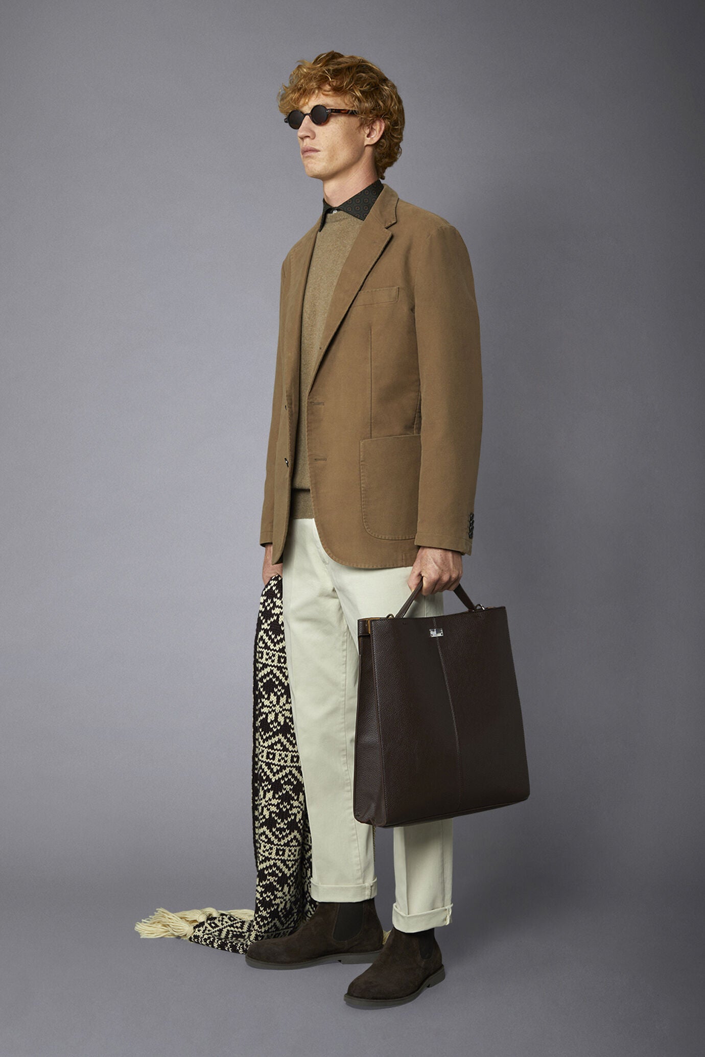 Men's single-breasted jacket in plain moleskin fabric regular fit
