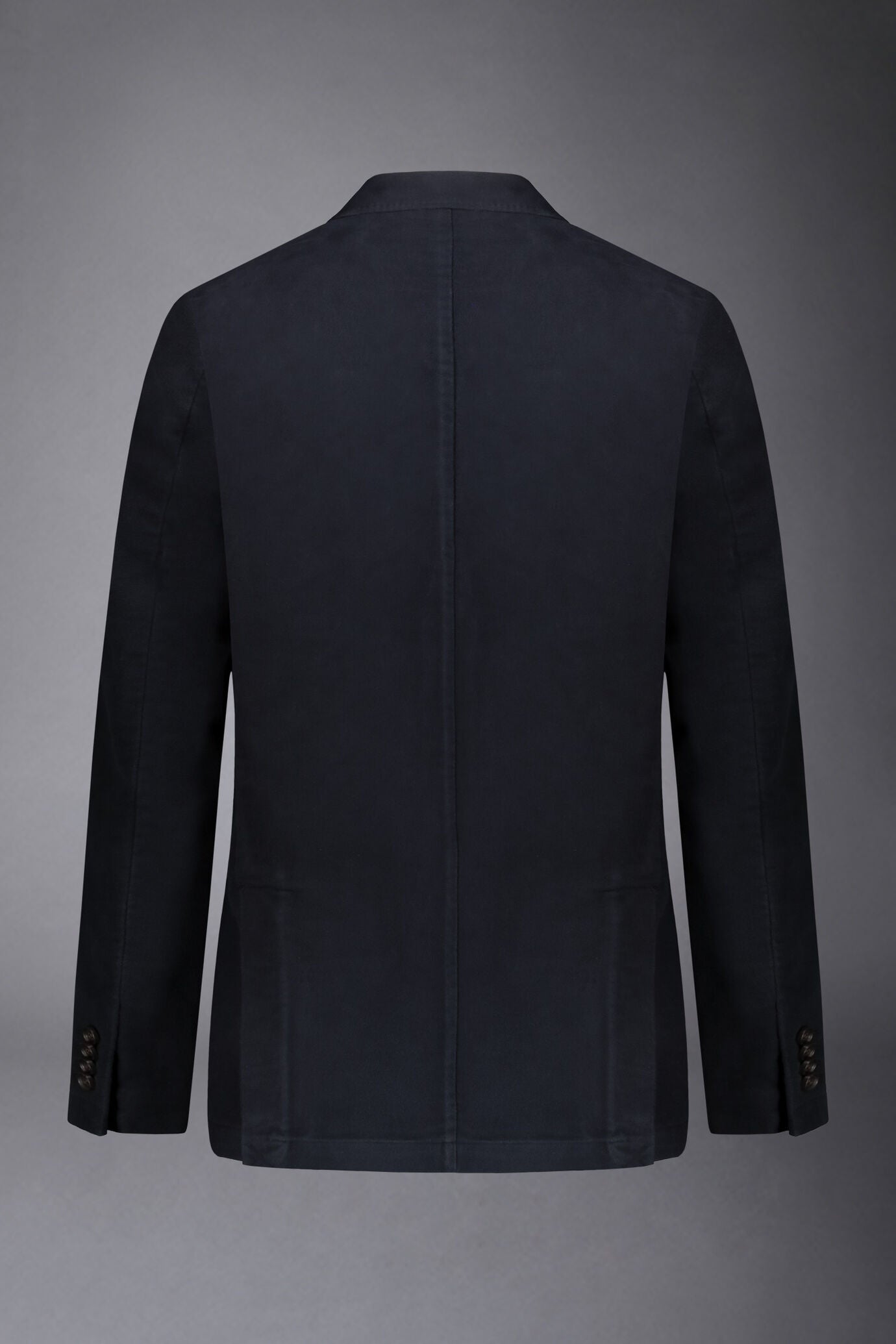 Men's single-breasted jacket in plain moleskin fabric regular fit