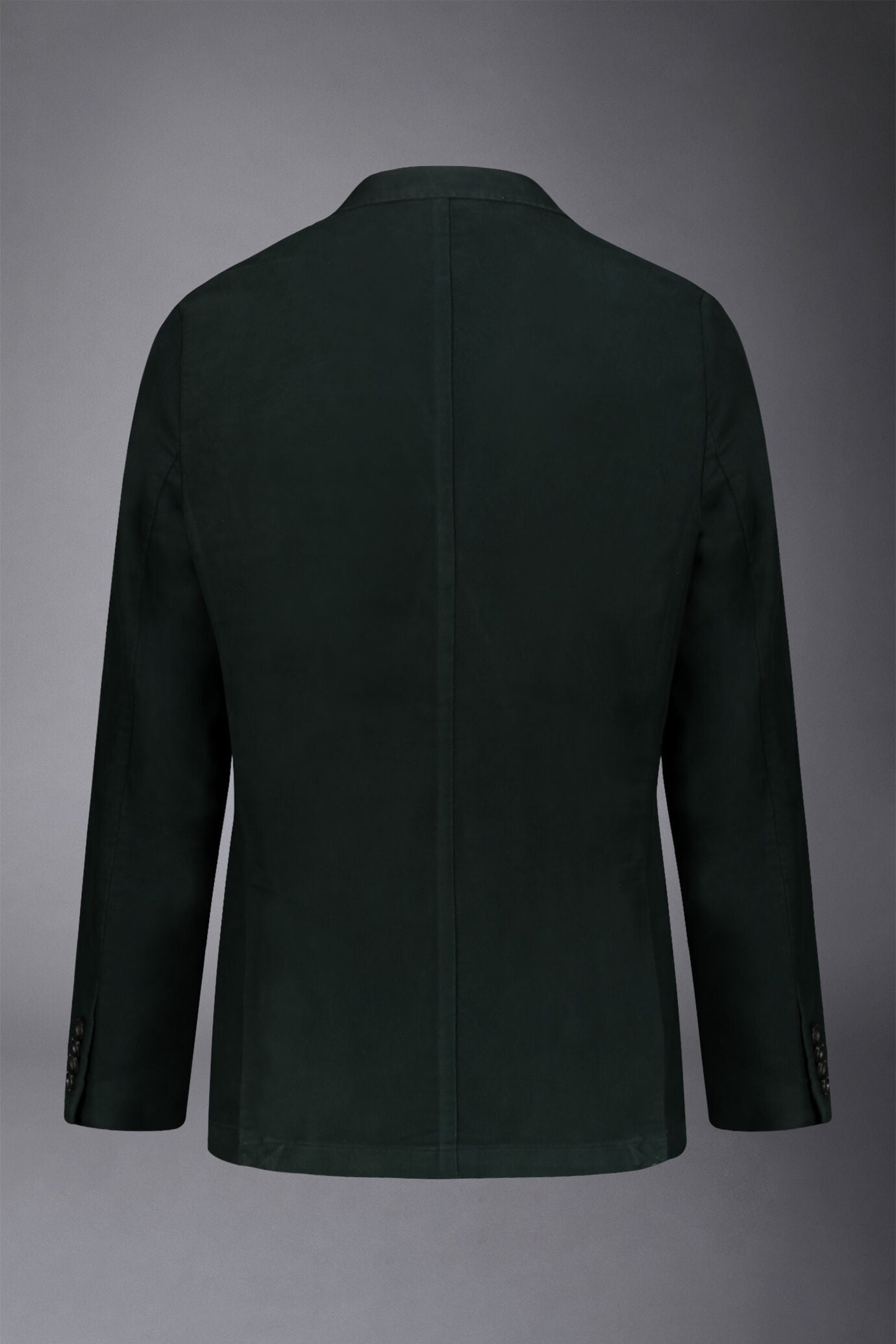 Men's single-breasted jacket in plain moleskin fabric regular fit