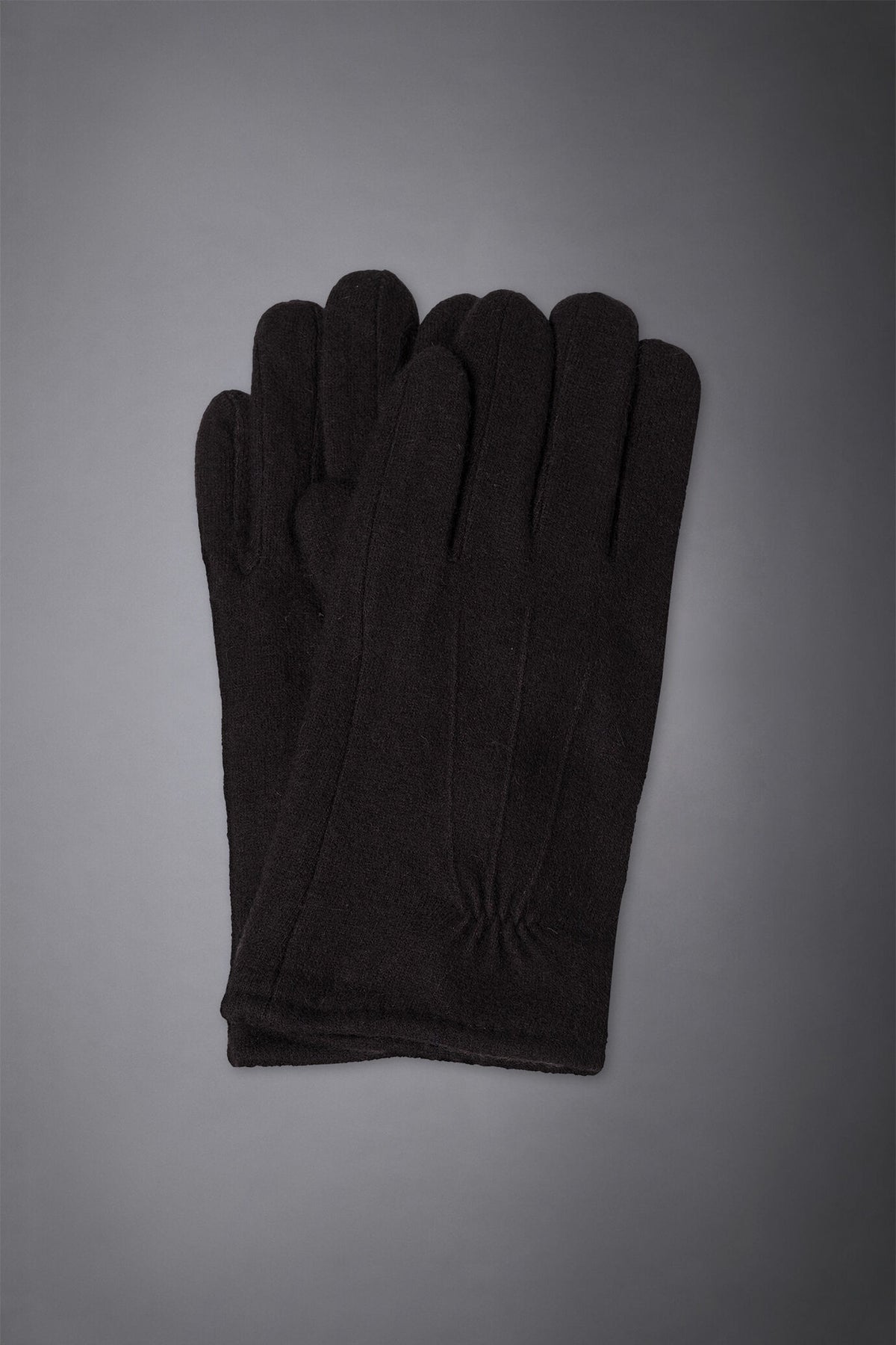 Men's solid coloured boiled wool glove with inner fleece