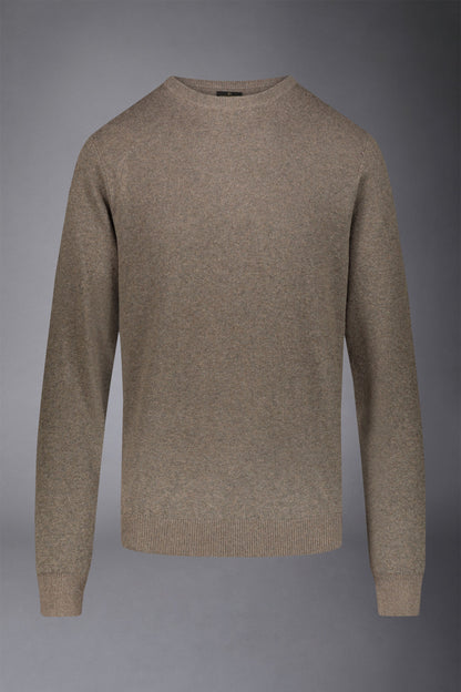 Men's roundneck wool and cotton sweater