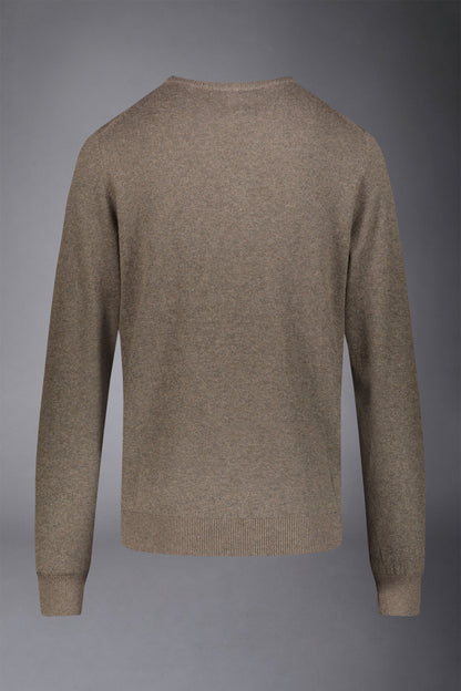 Men's roundneck wool and cotton sweater