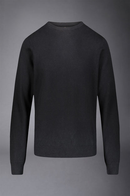 Men's roundneck wool and cotton sweater