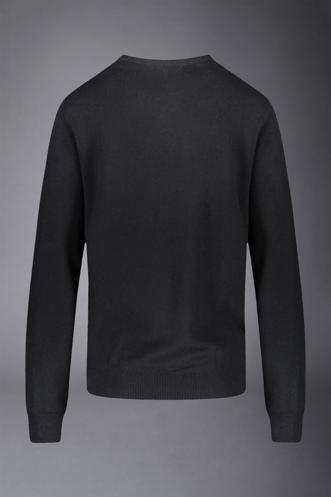 Men's roundneck wool and cotton sweater