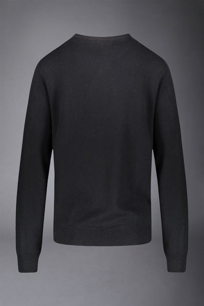 Men's roundneck wool and cotton sweater