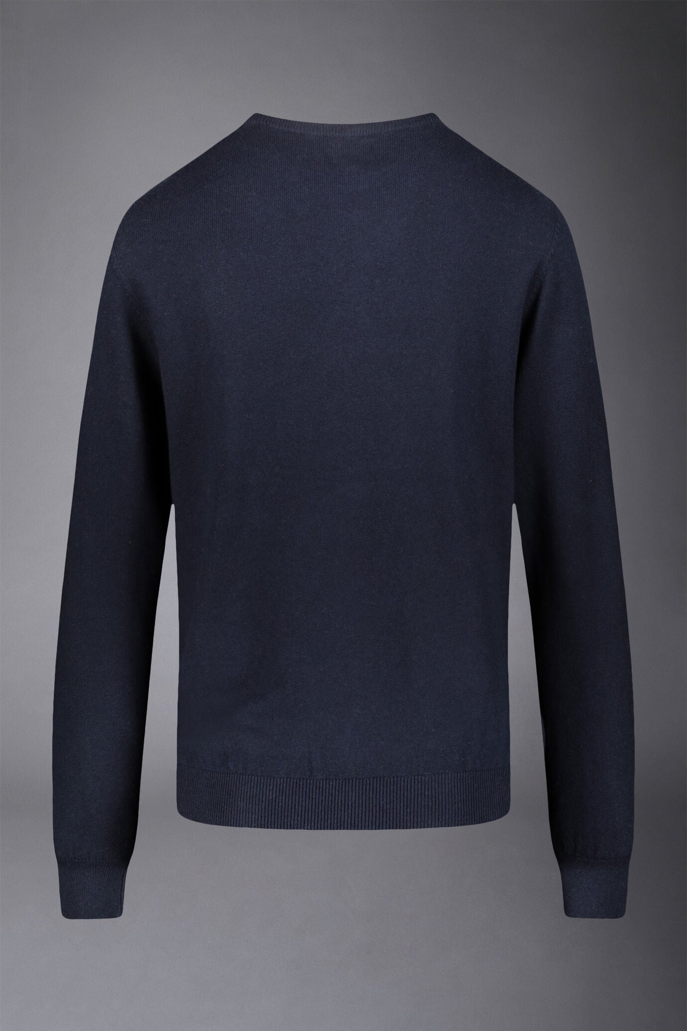 Men's roundneck wool and cotton sweater