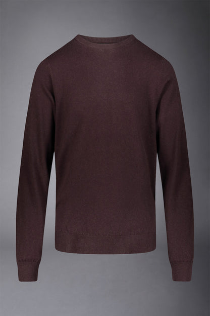 Men's roundneck wool and cotton sweater