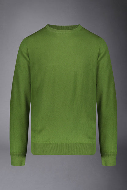 Men's roundneck wool and cotton sweater