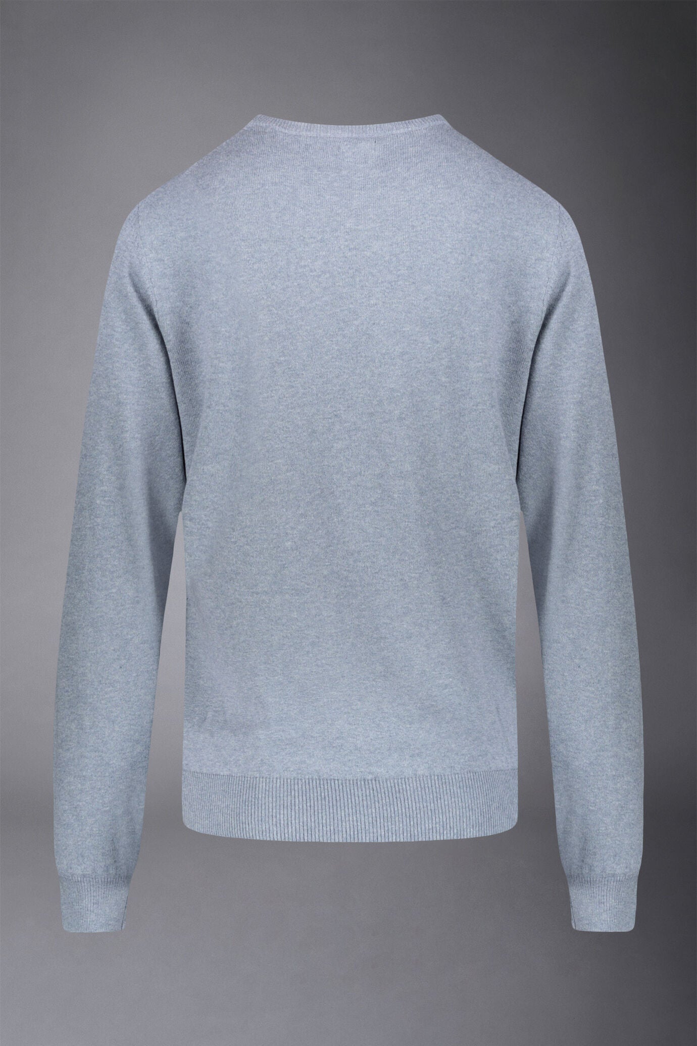 Men's roundneck wool and cotton sweater