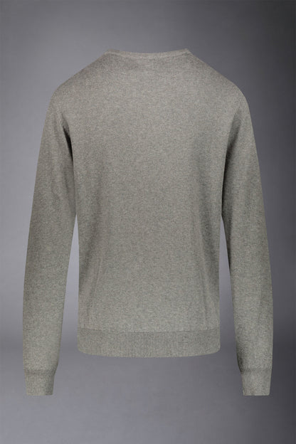 Men's roundneck wool and cotton sweater