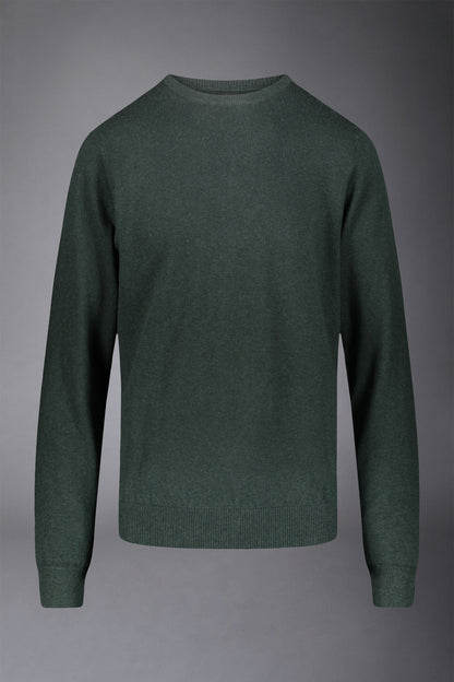 Men's roundneck wool and cotton sweater