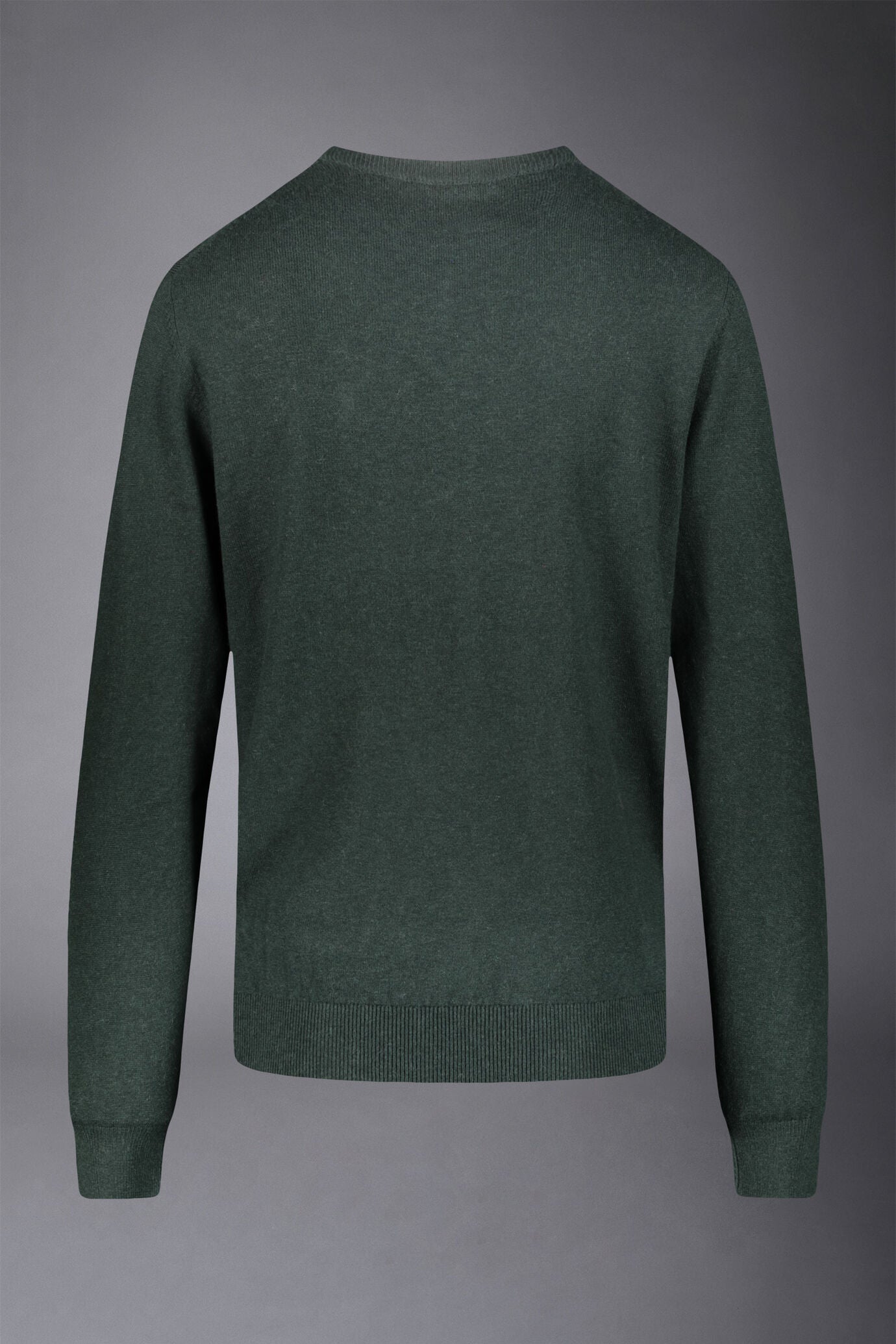 Men's roundneck wool and cotton sweater