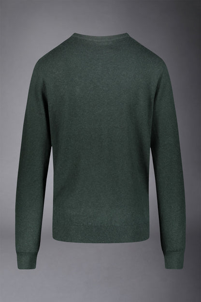 Men's roundneck wool and cotton sweater